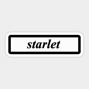 starlet Sticker